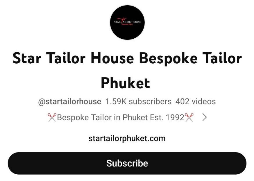 Star Tailor House - Bespoke Tailor Phuket. Best tailor in Phuket, Patong tailor, Tailor in Phuket